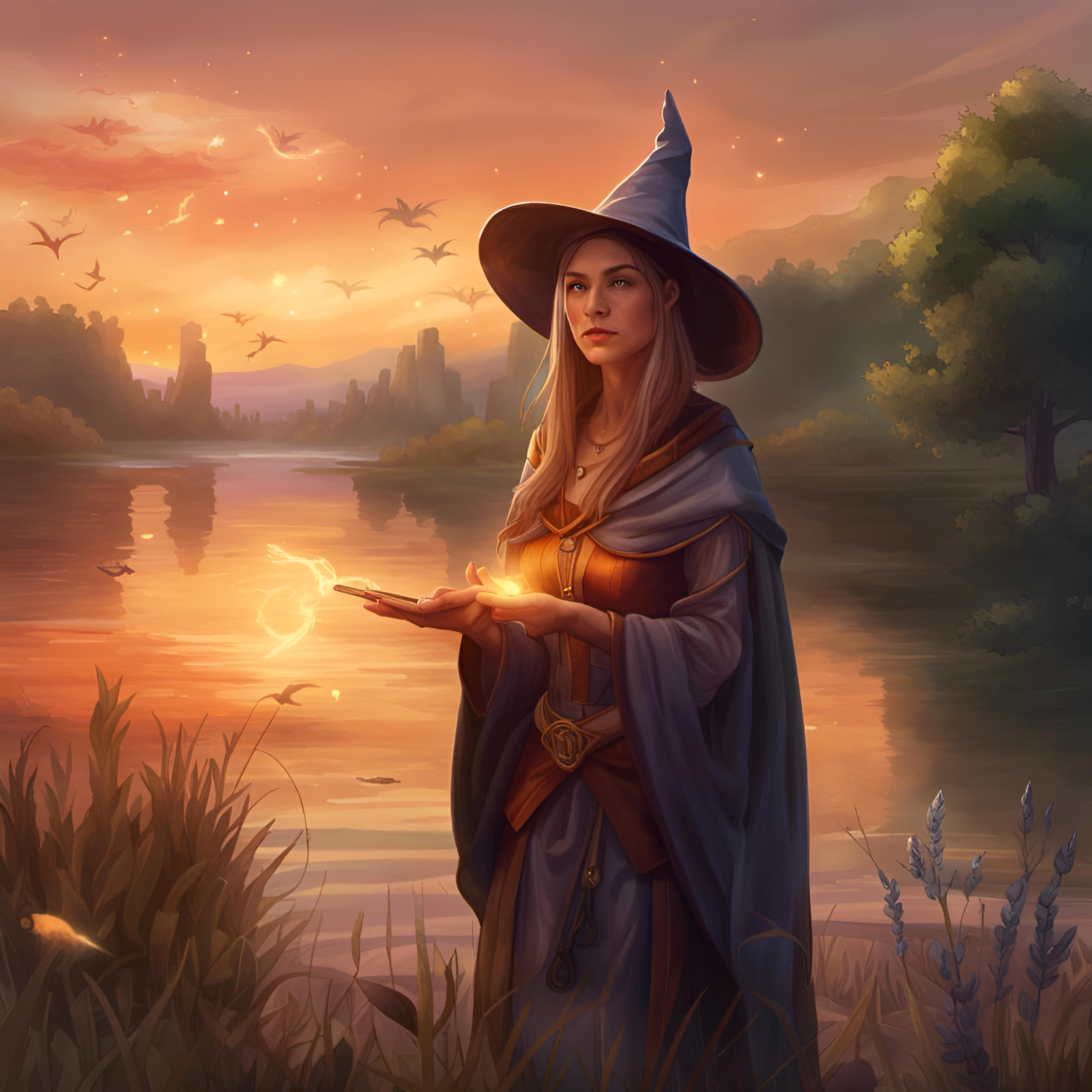 A beautiful female wizard looking for someone to spark her spell